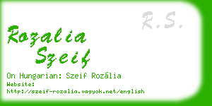 rozalia szeif business card